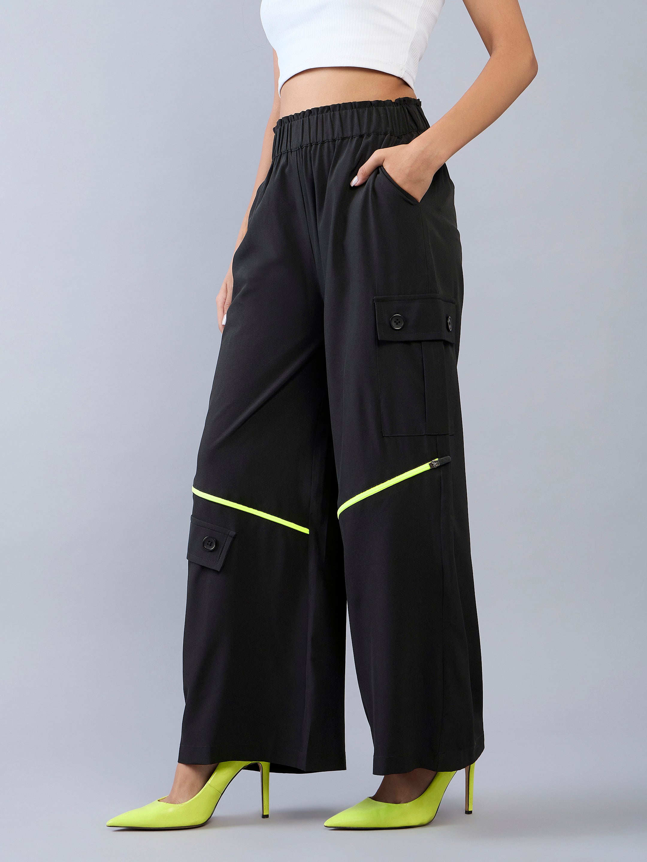 Girl's Black Solid Pant - Sassafras Kids