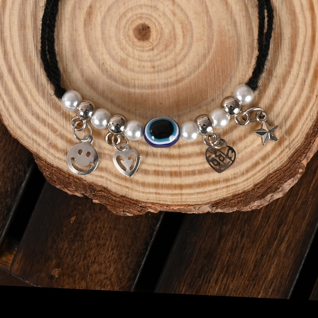 Women's Set of 2 Evil Eye Adjustable Anklet