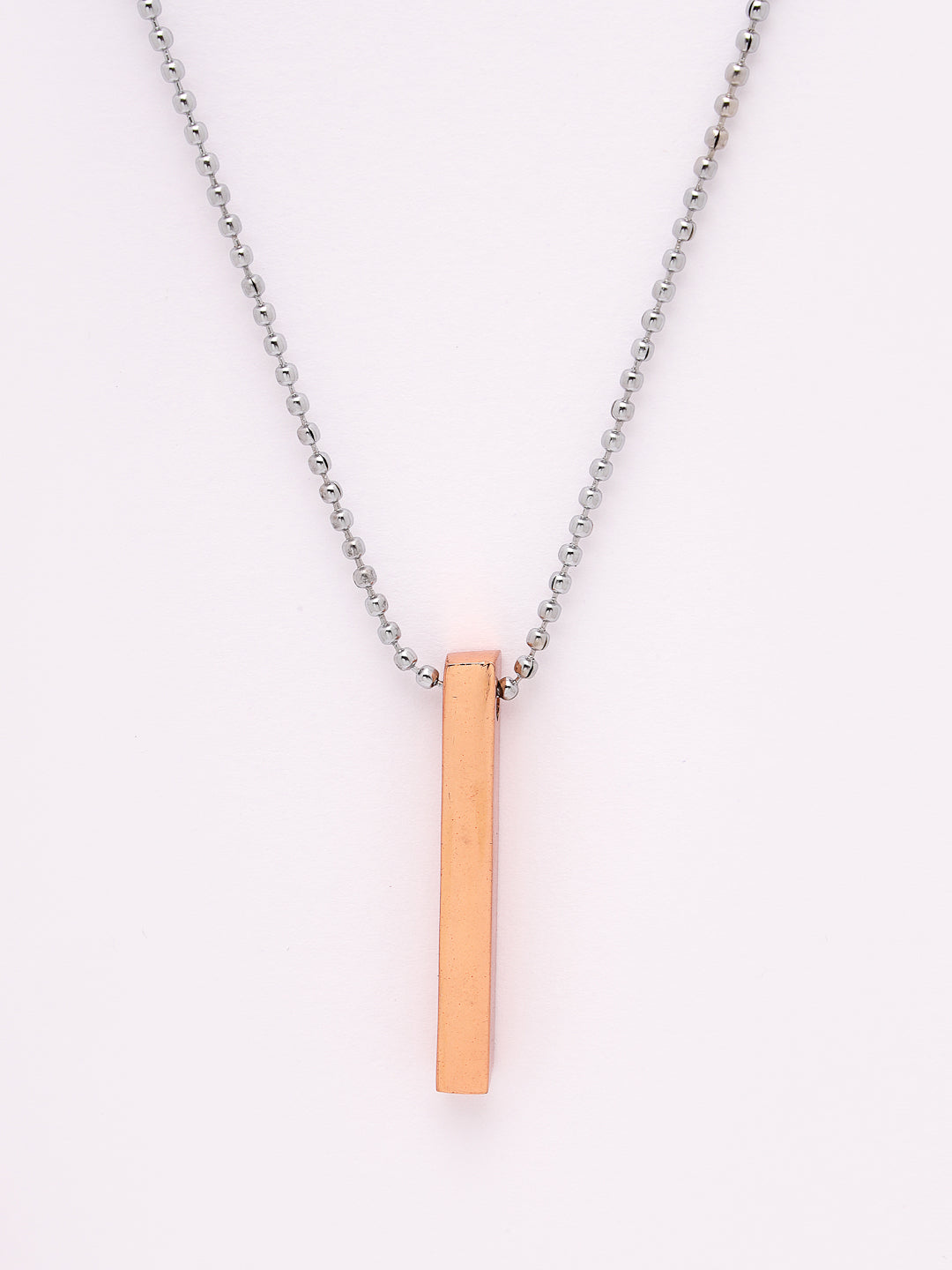 Men's copper plated geomatric pendent with chain - NVR