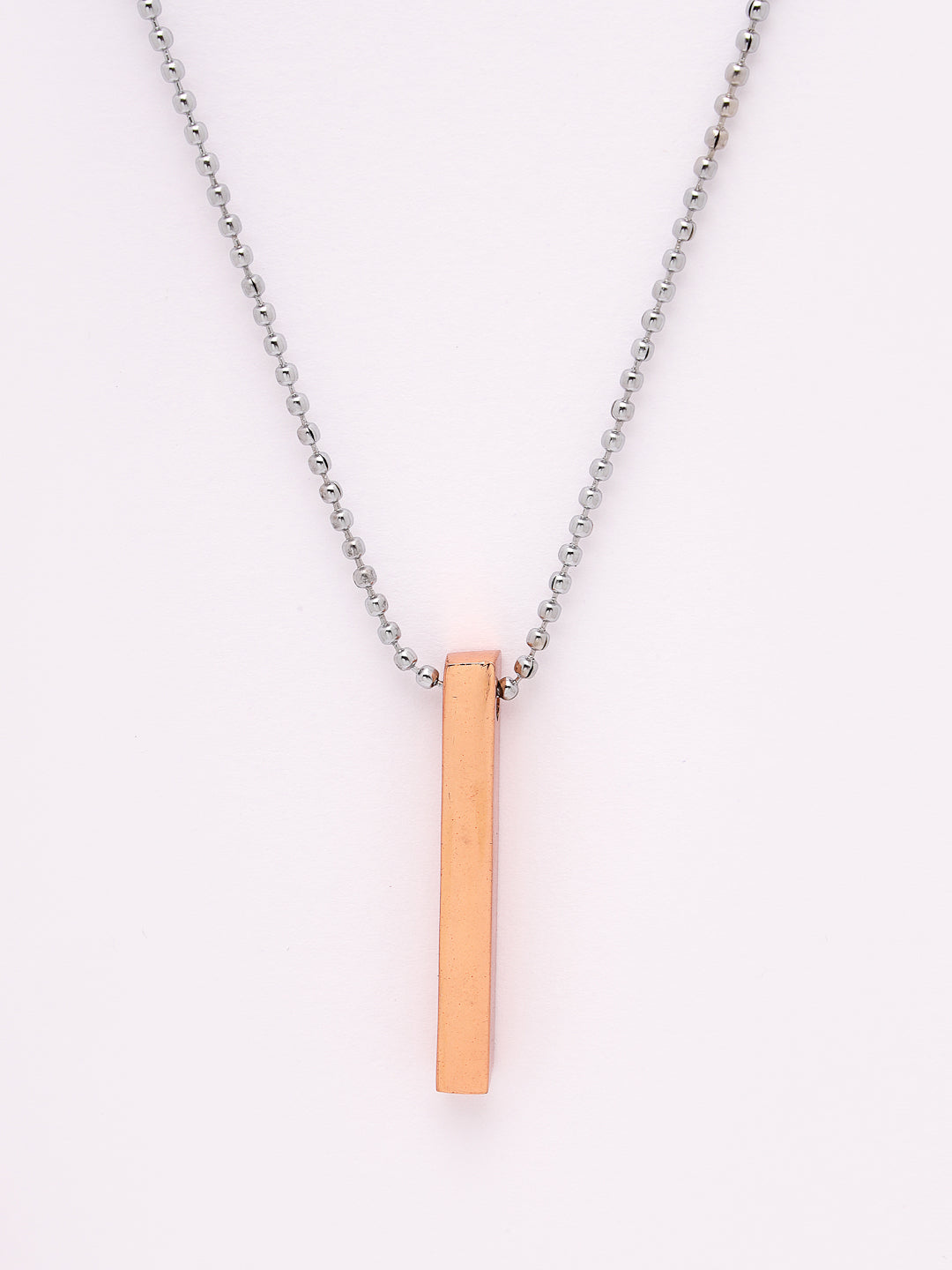 Men's copper plated geomatric pendent with chain