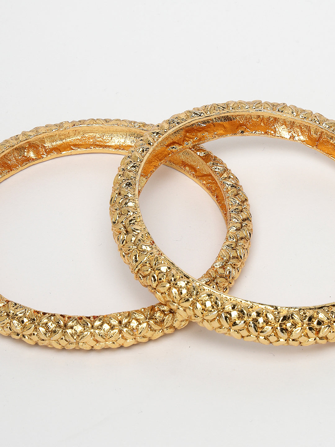 Women's Set Of 2 Gold-Plated Handcrafted Traditional Bangles
