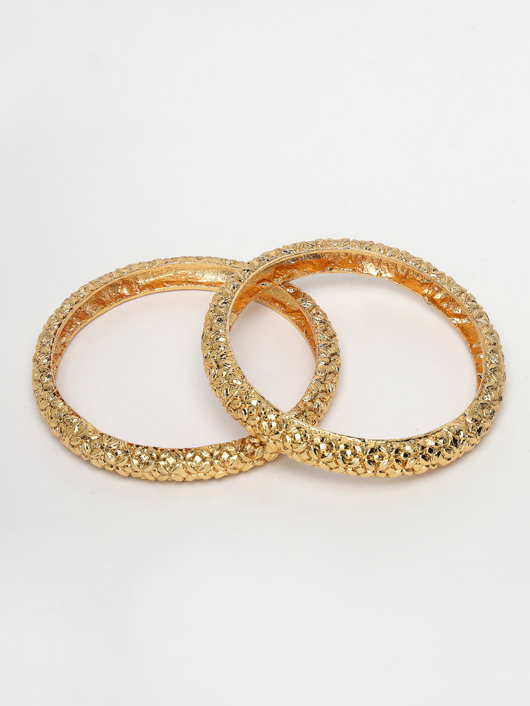 Women's Set Of 2 Gold-Plated Handcrafted Traditional Bangles