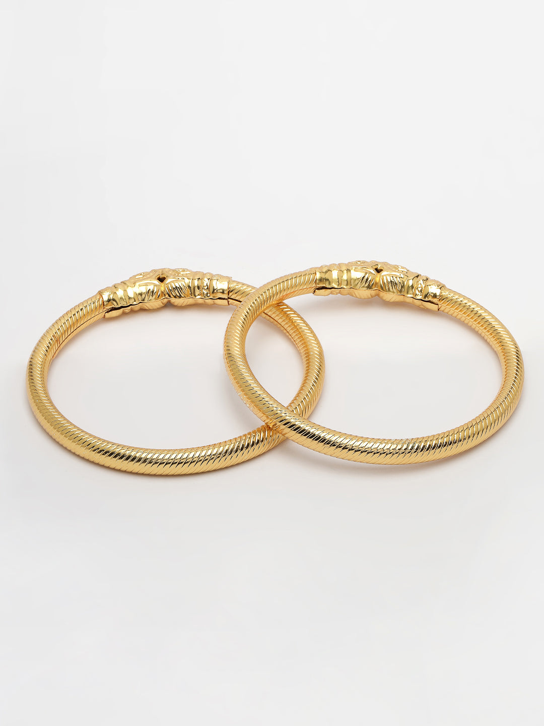 Women's Set Of 2 Gold-Plated Handcrafted Traditional Bangles