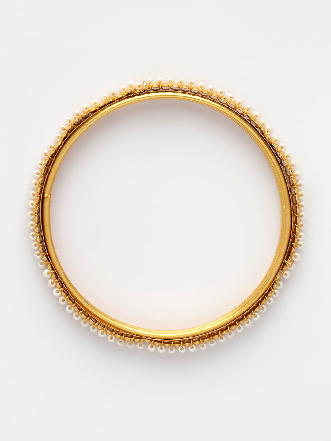 Women's Set Of 4 Gold-Plated Pearl Handcrafted Traditional Bangles