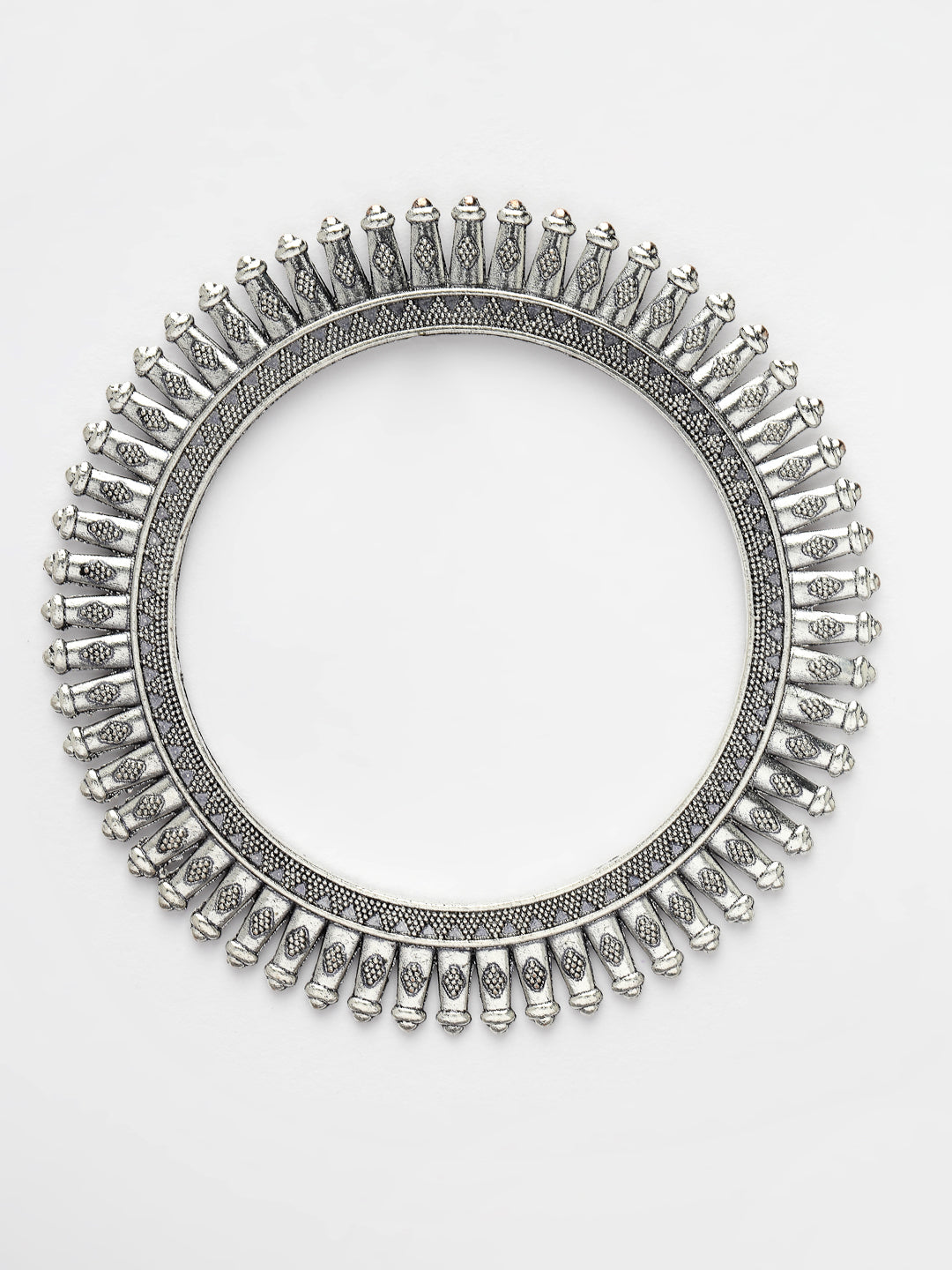 Women's Set Of 4 Silver-Plated German Silver Oxidised Bangles