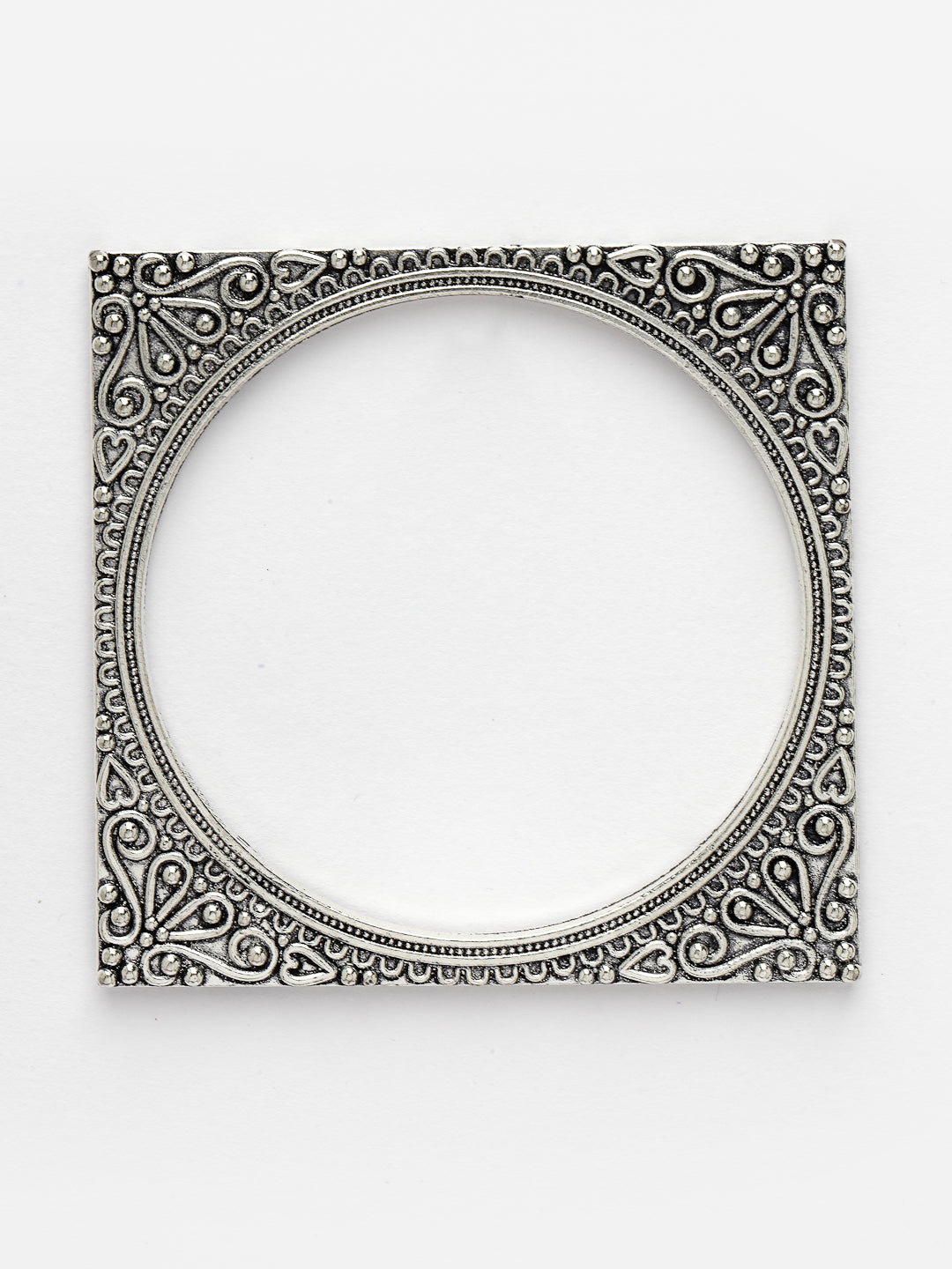 Women's Set Of 8 Silver-Toned German Silver Oxidised Bangles