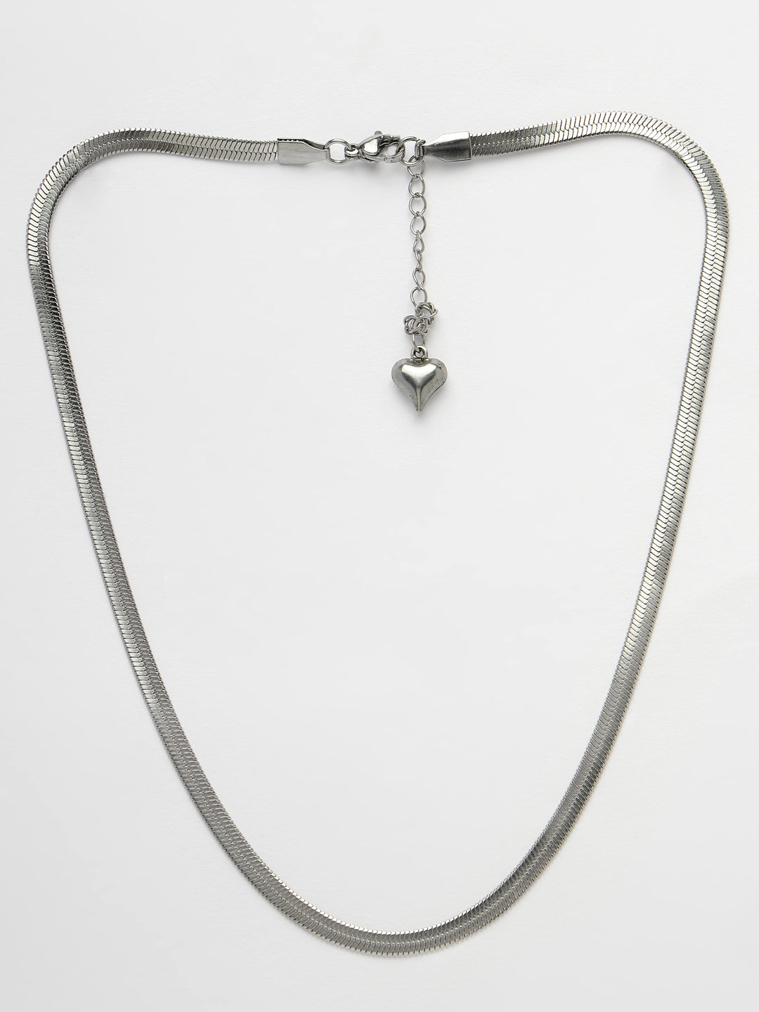 Women's Silver-Toned German Silver Oxidised Chain - Nvr