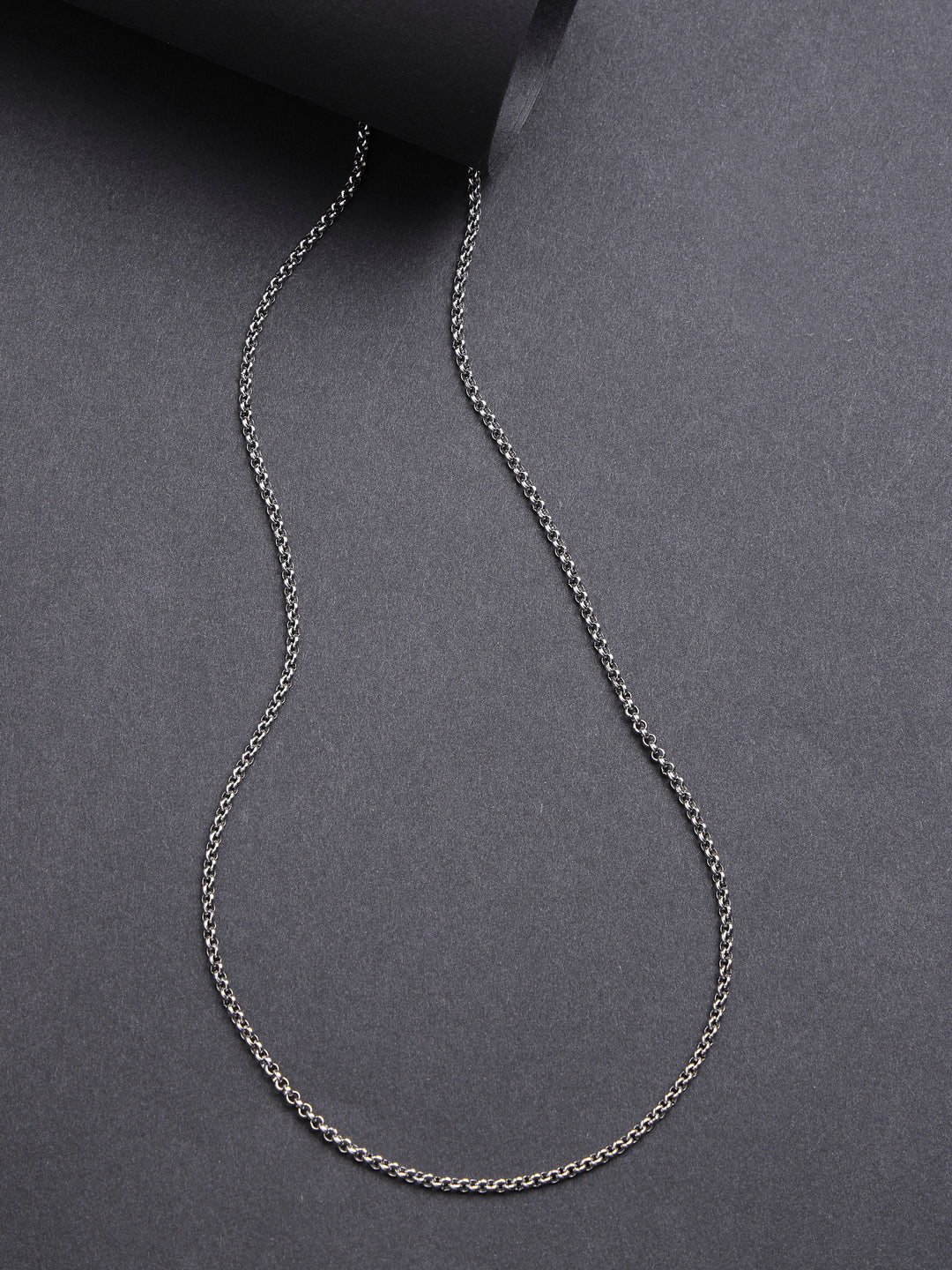 Women's Silver-Toned German Silver Oxidised Chain