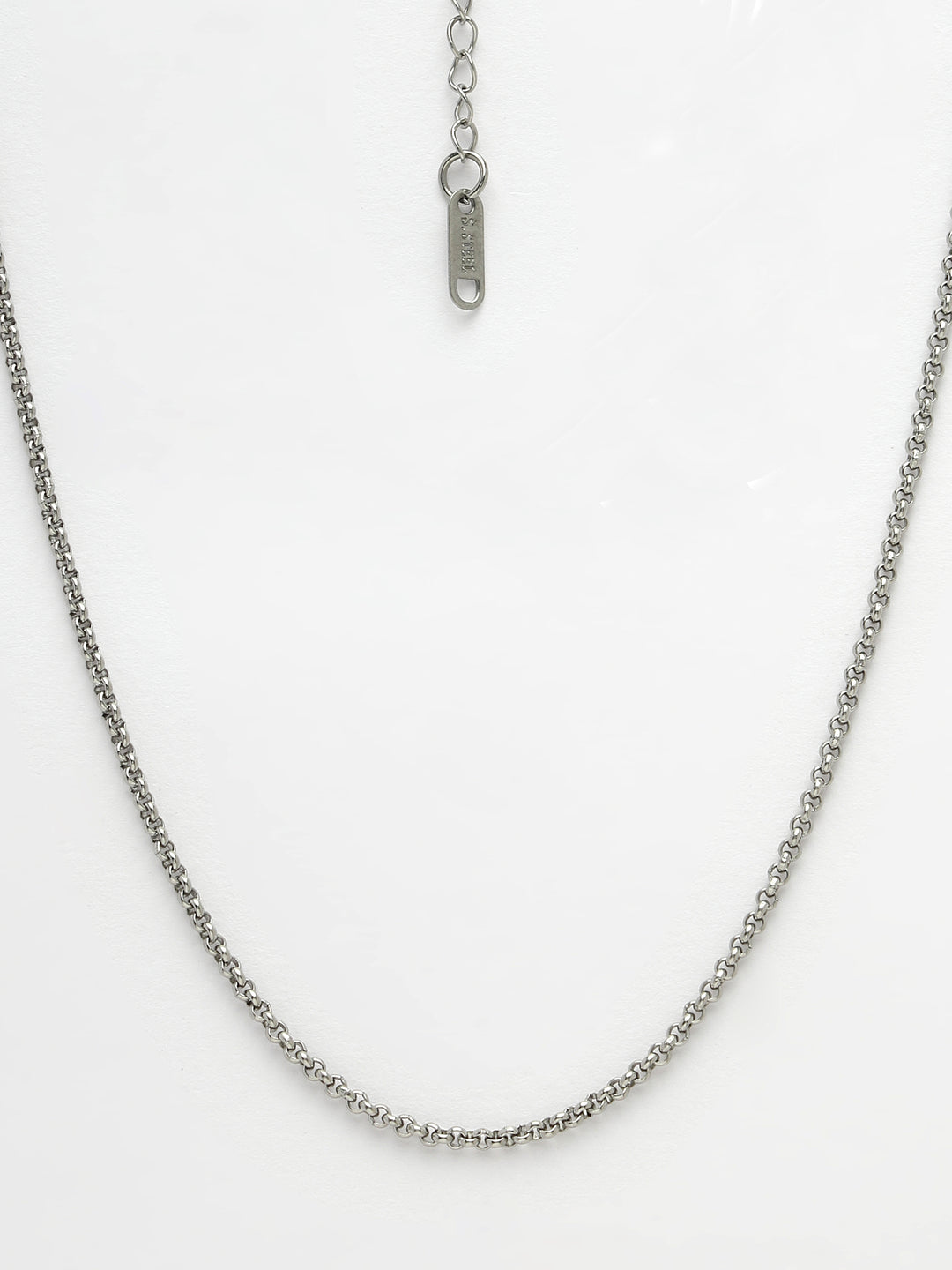 Women's Silver-Toned German Silver Oxidised Chain