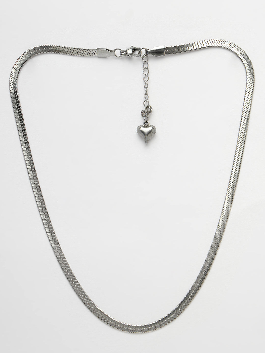 Women's Set Of 3 Silver-Toned German Silver Oxidised Chain