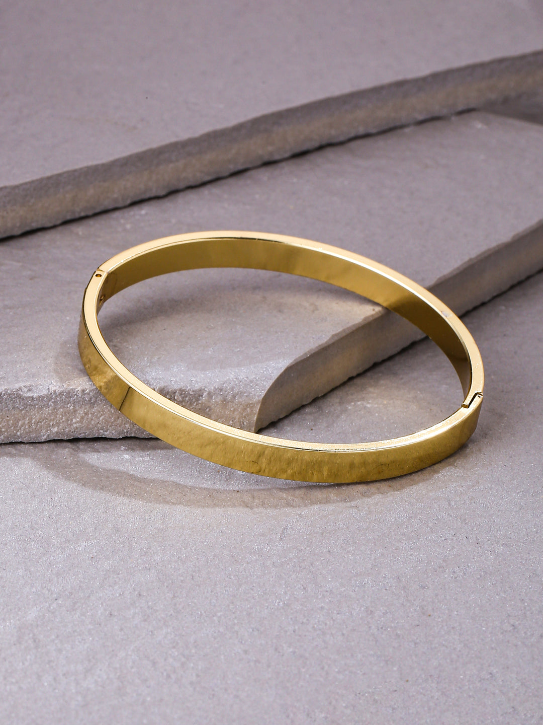 Men's Set Of 2 Gold & Silver Metal Brass-Plated Interlock Kada Bracelet - Nvr