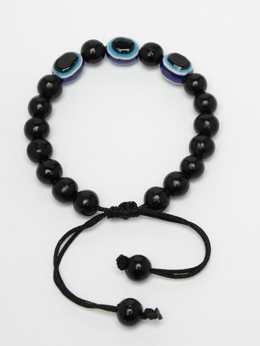 Unisex Set Of 2 Black Evil Eye Bracelet - Nvr