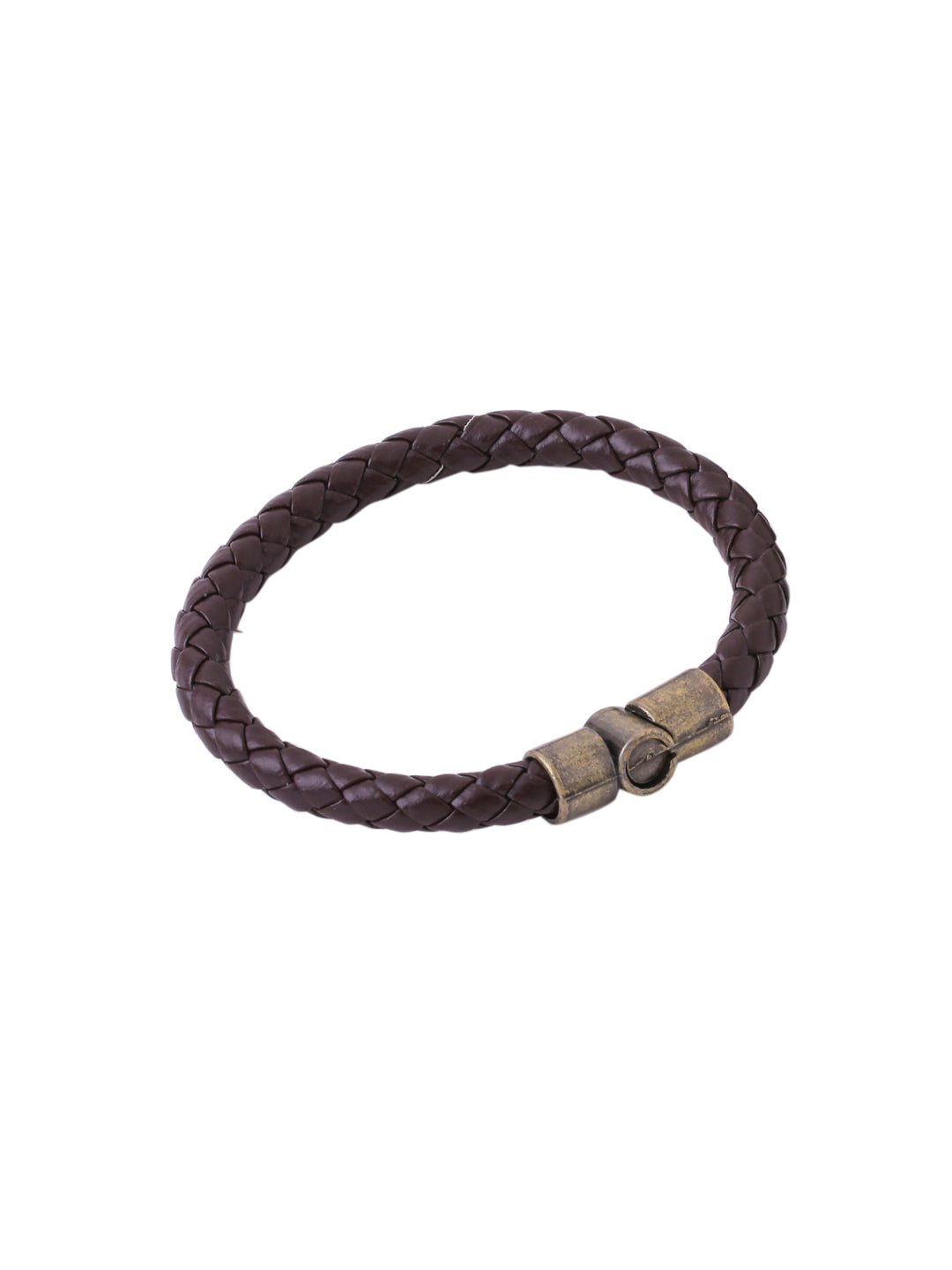 Men's Set Of 2 Brown Leather Bracelet