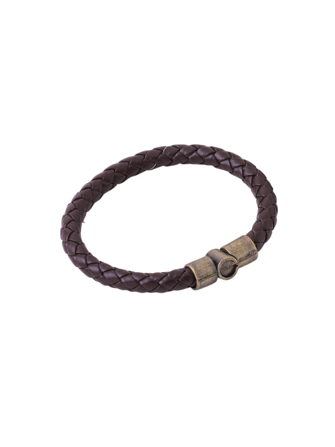Men's Set Of 2 Brown Leather Bracelet - Nvr