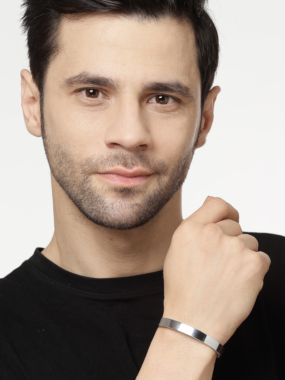 Men's Set Of 4 Multi Color Stainless Steel Cuff Bracelet