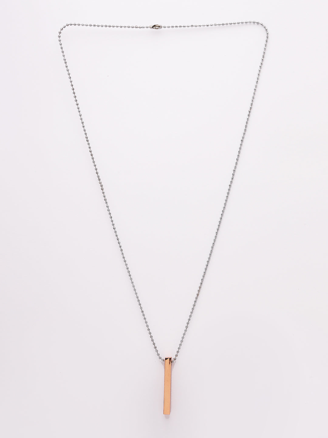 Men's Set Of 2 Gold & Blue Geomatric Pendent With Chain