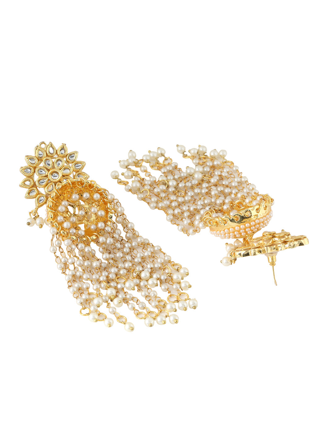 Women's Gold-Plated Contemporary Jhumkas Earrings