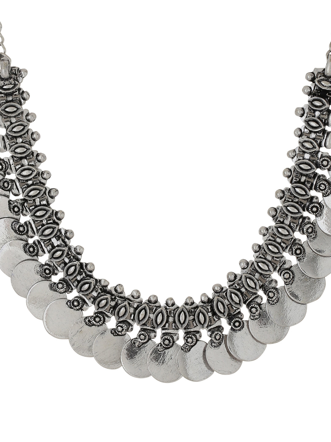 Women's Silver-Plated Oxidised Necklace