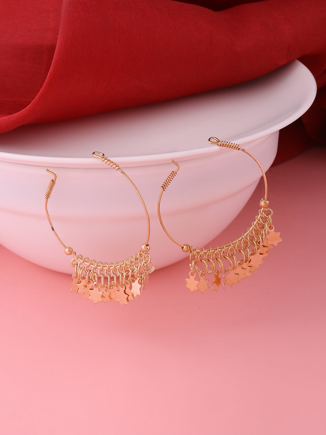 Women's gold plated hoop earrings