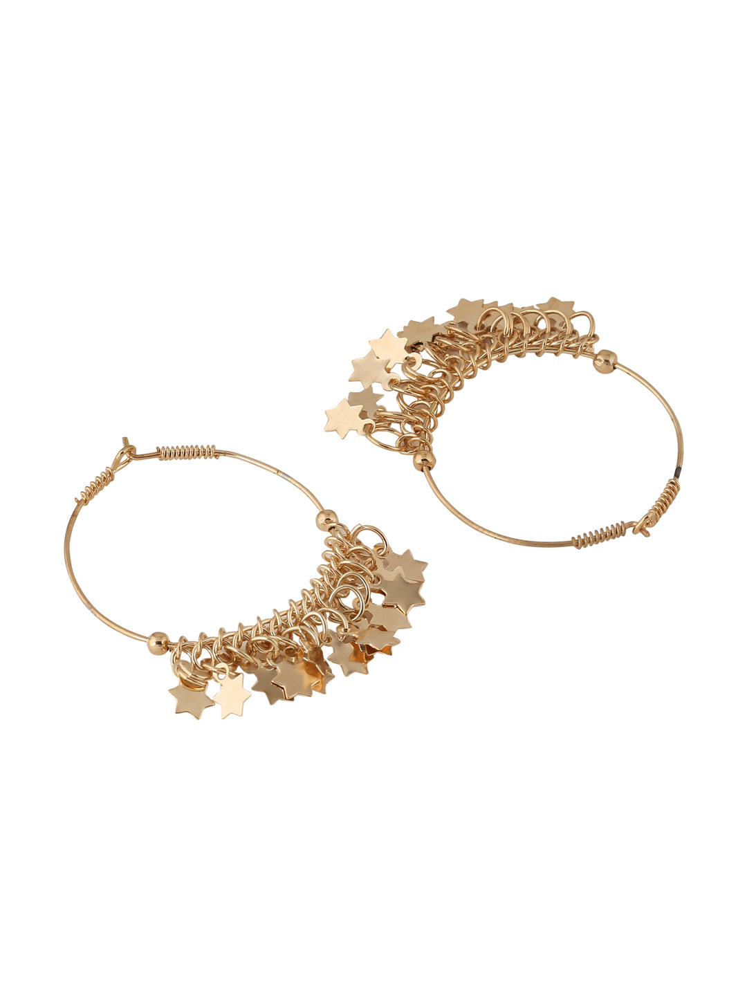 Women's gold plated hoop earrings - NVR