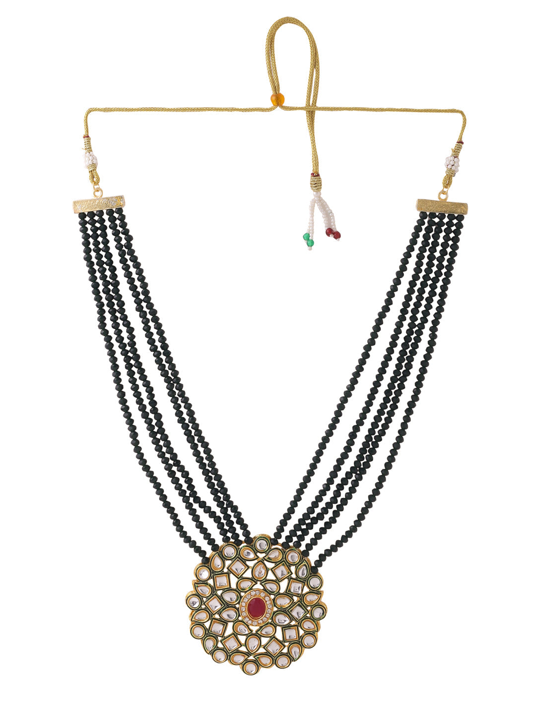 Women's Gold Plated Kundan Studded Jewellery Set