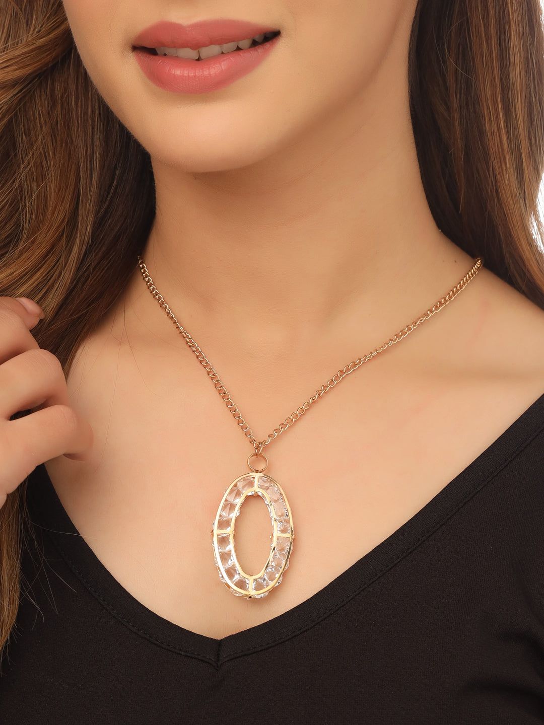 Women's Gold-Plated Oxidised Bohemian Necklace