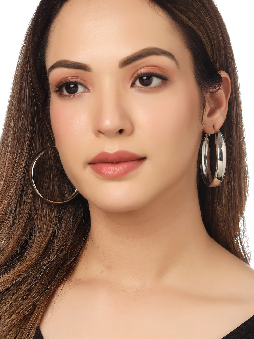 Women's Silver plated hoop earrings