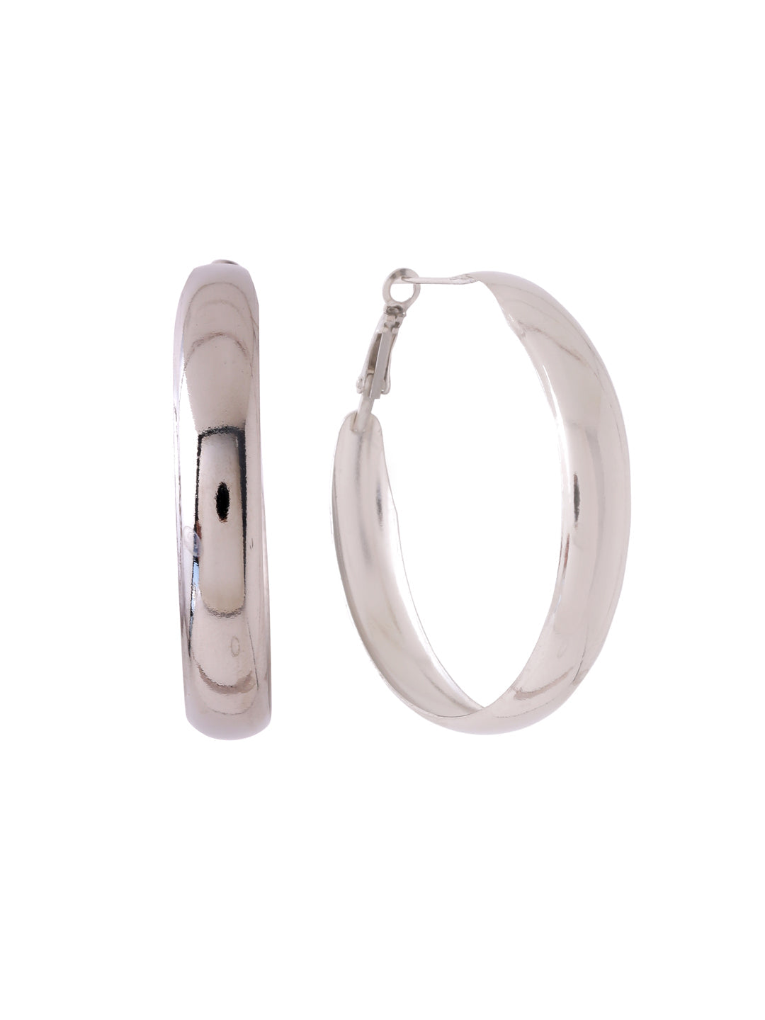 Women's Silver plated hoop earrings