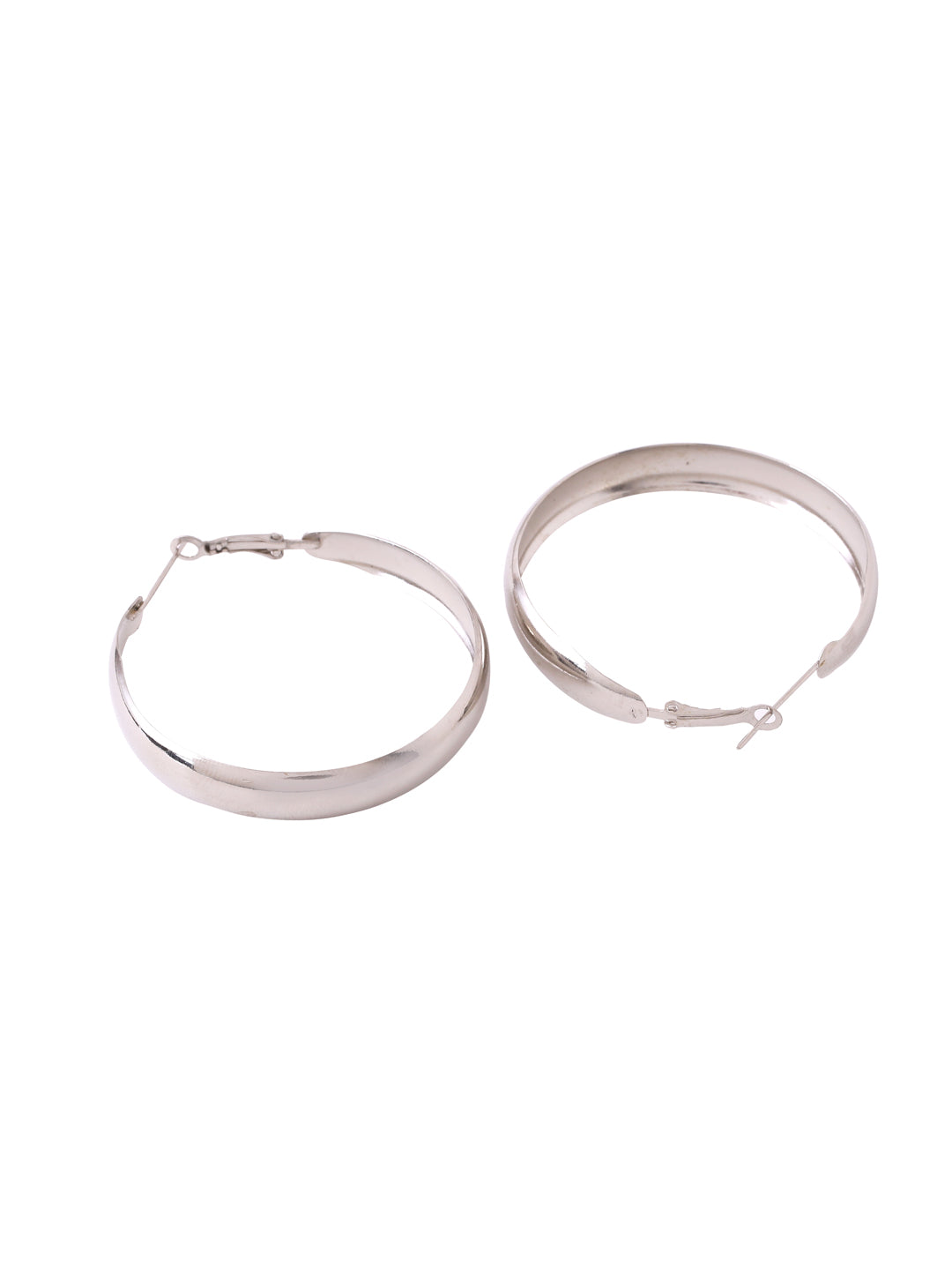 Women's Silver plated hoop earrings - NVR