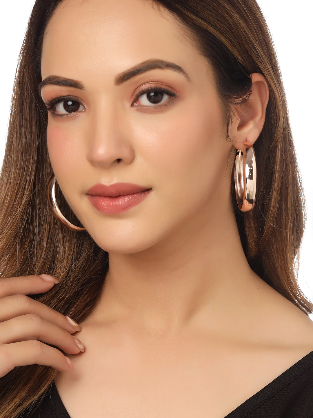 Women's Gold plated hoop earrings - NVR