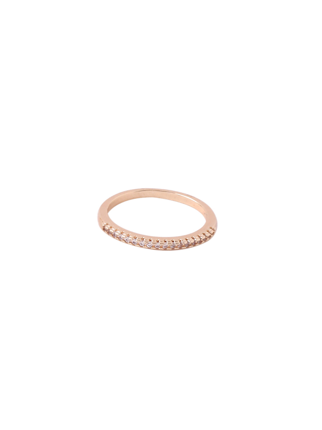 Women's Gold-Plated Stylish Ring with AD stones - NVR