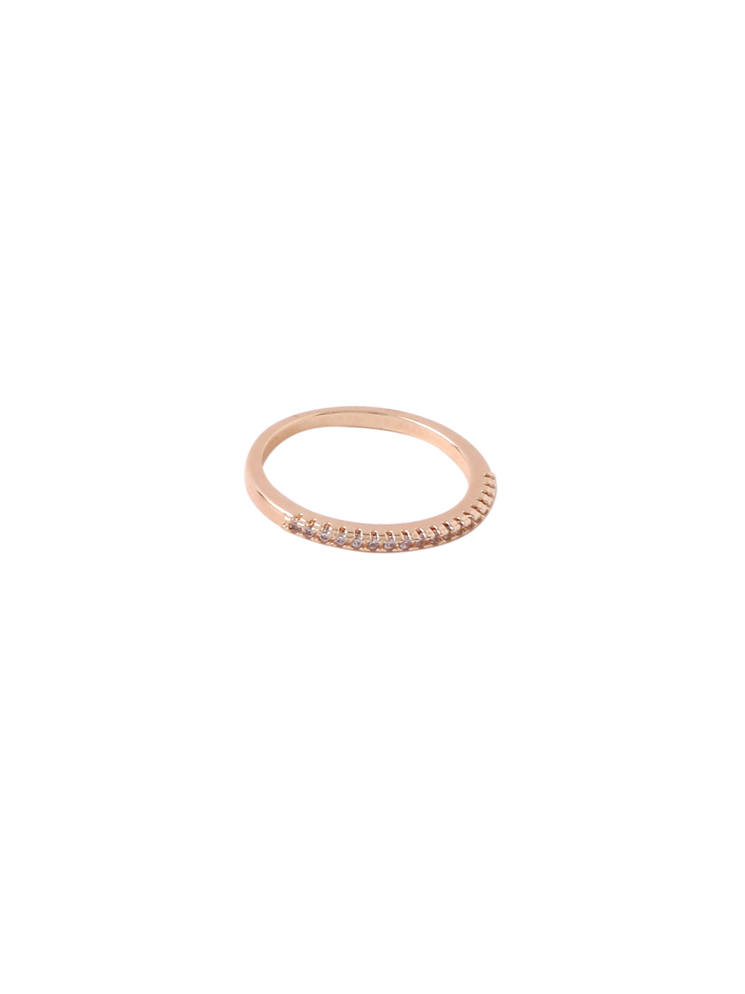 Women's Gold-Plated Stylish Ring with AD stones
