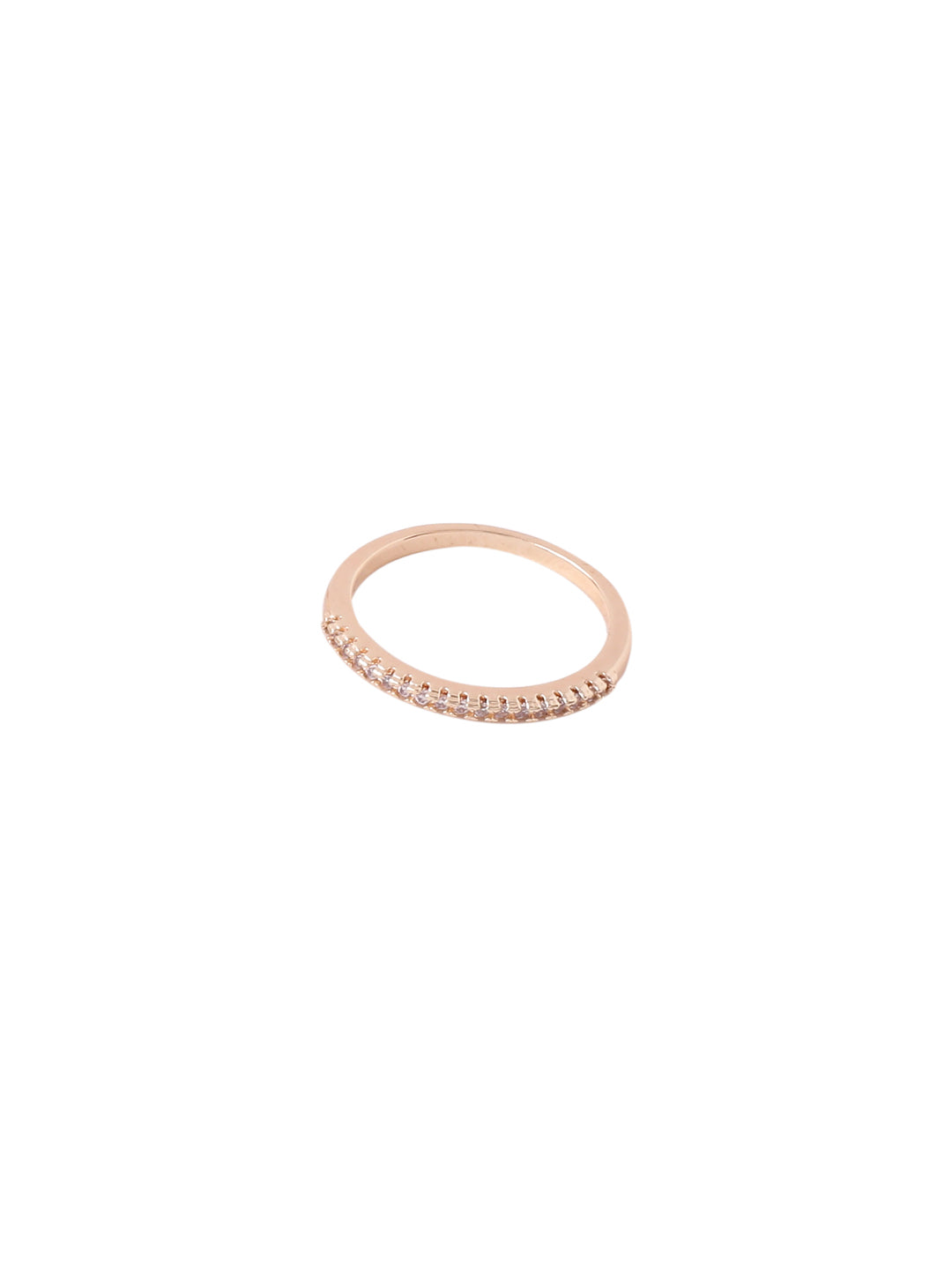 Women's Gold-Plated Stylish Ring with AD stones