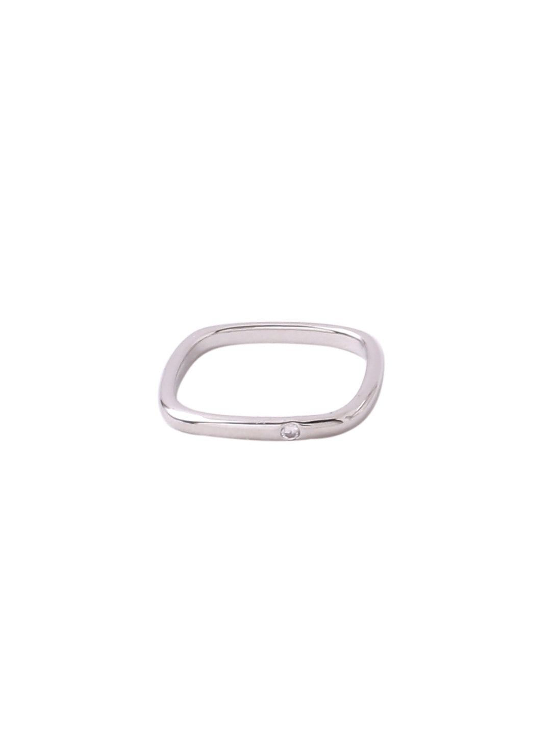 Women's Silver-Plated rectangular Stylish Ring