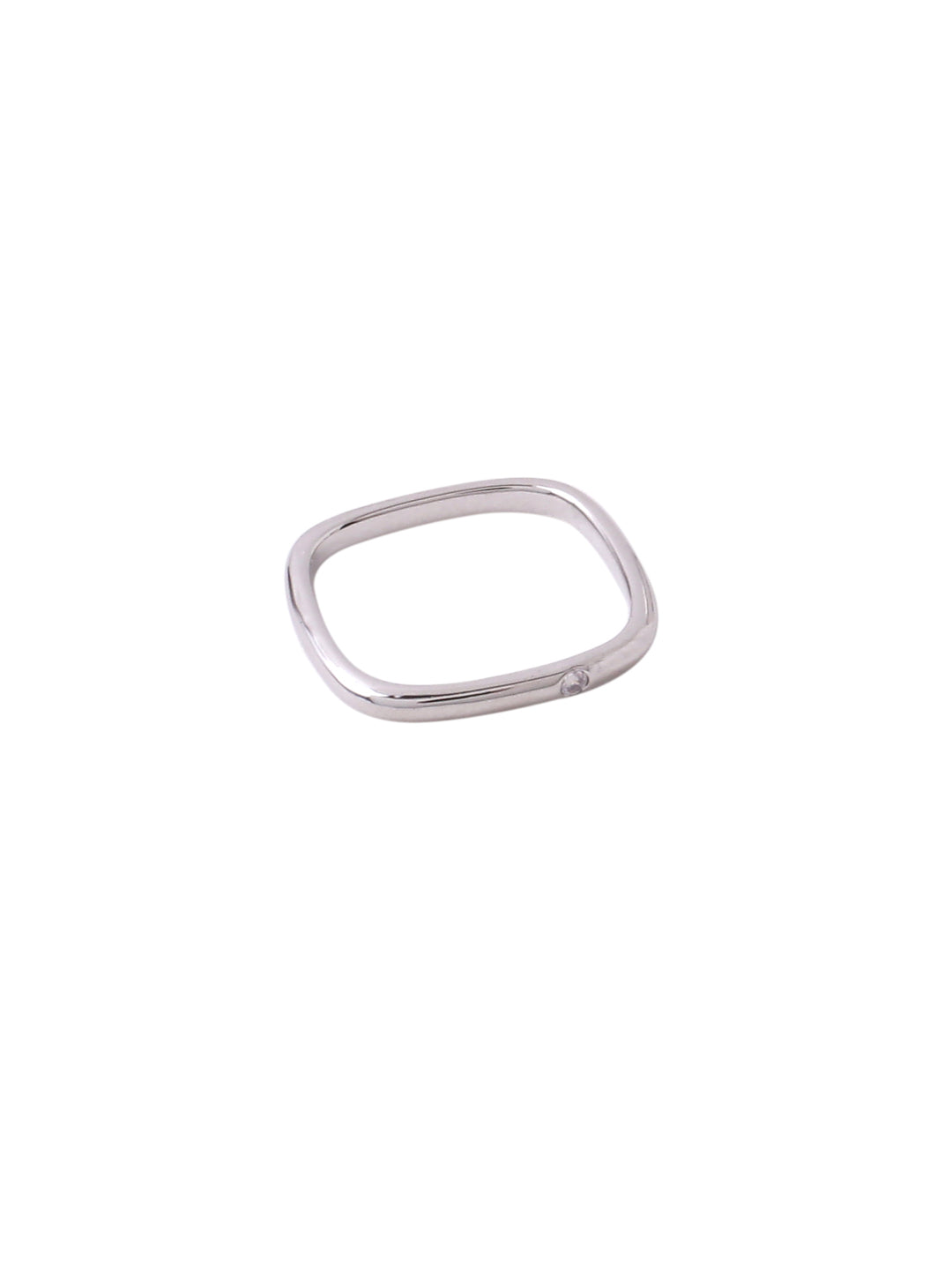 Women's Silver-Plated rectangular Stylish Ring