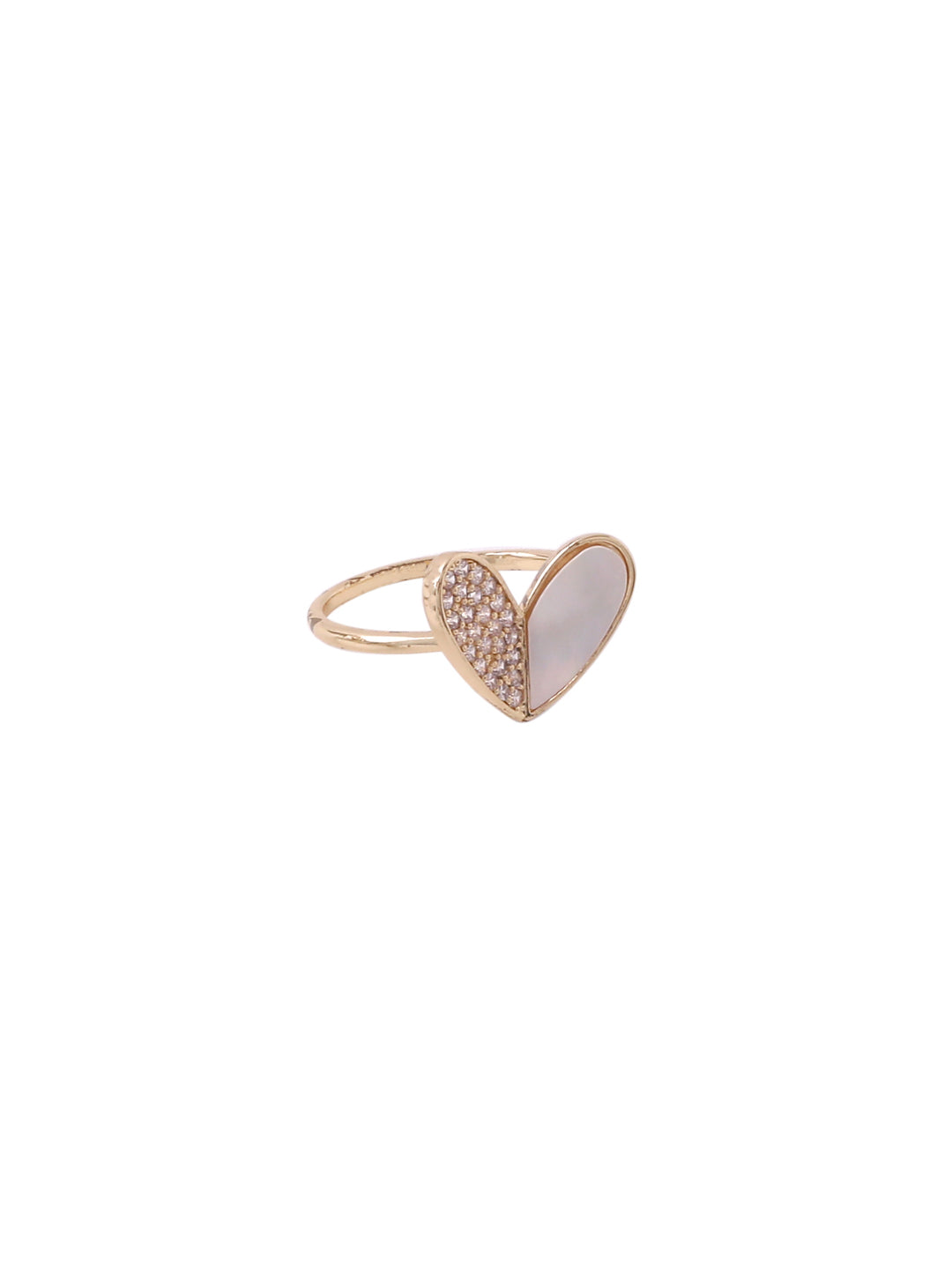Women's Gold-Plated Stylish Ring with AD stones