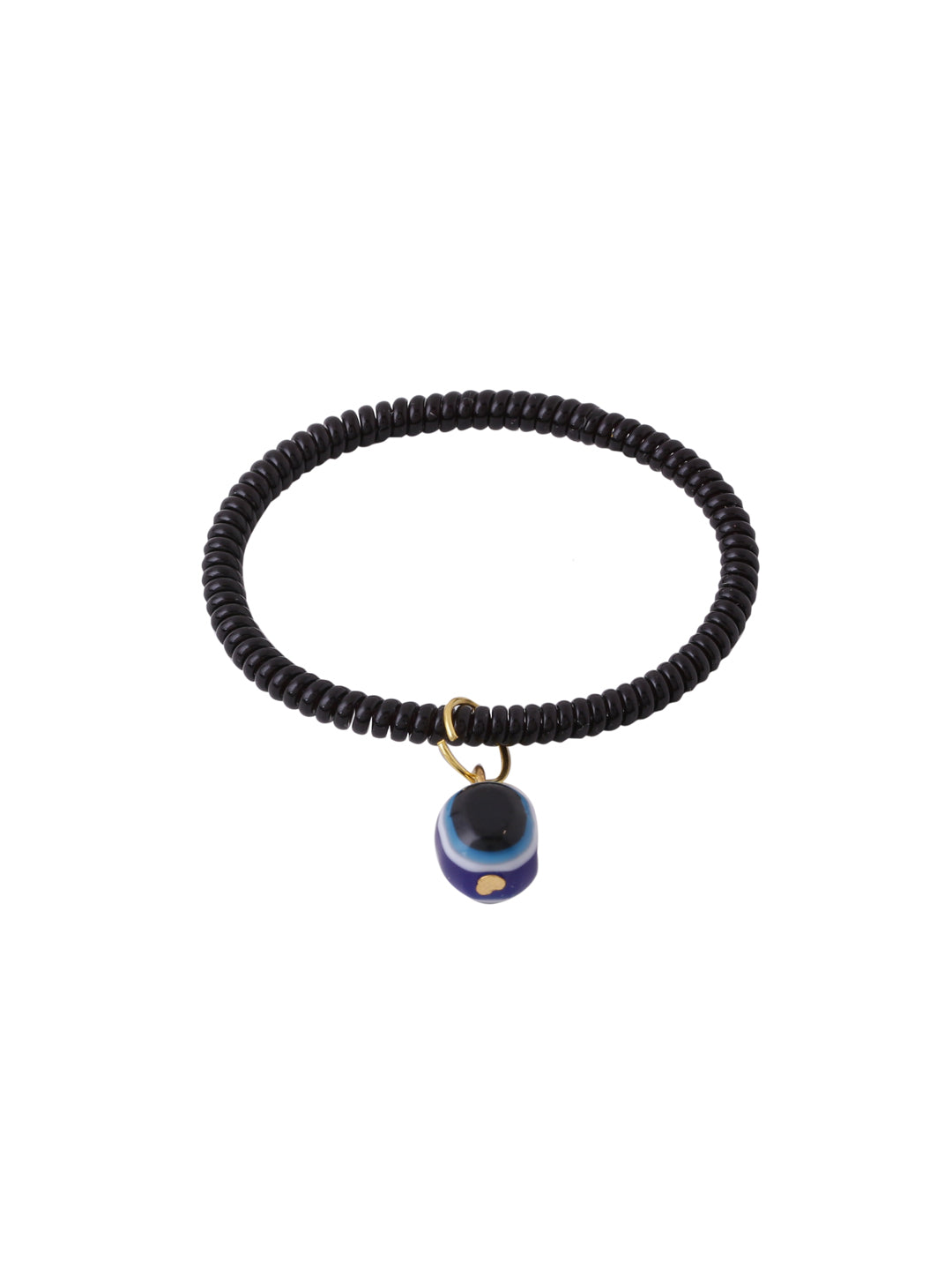 Women's black evil eye adjustable bracelet