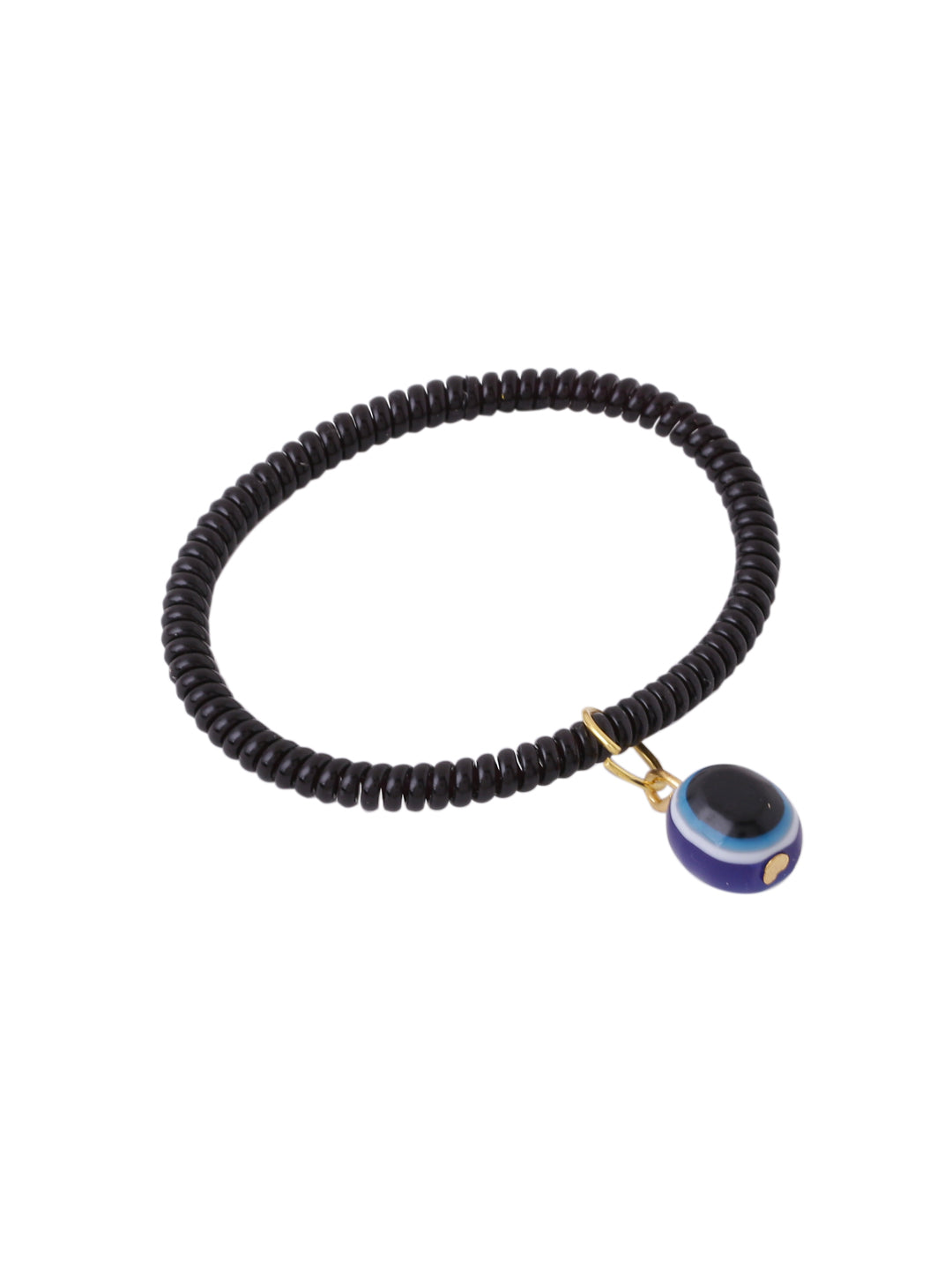 Women's black evil eye adjustable bracelet