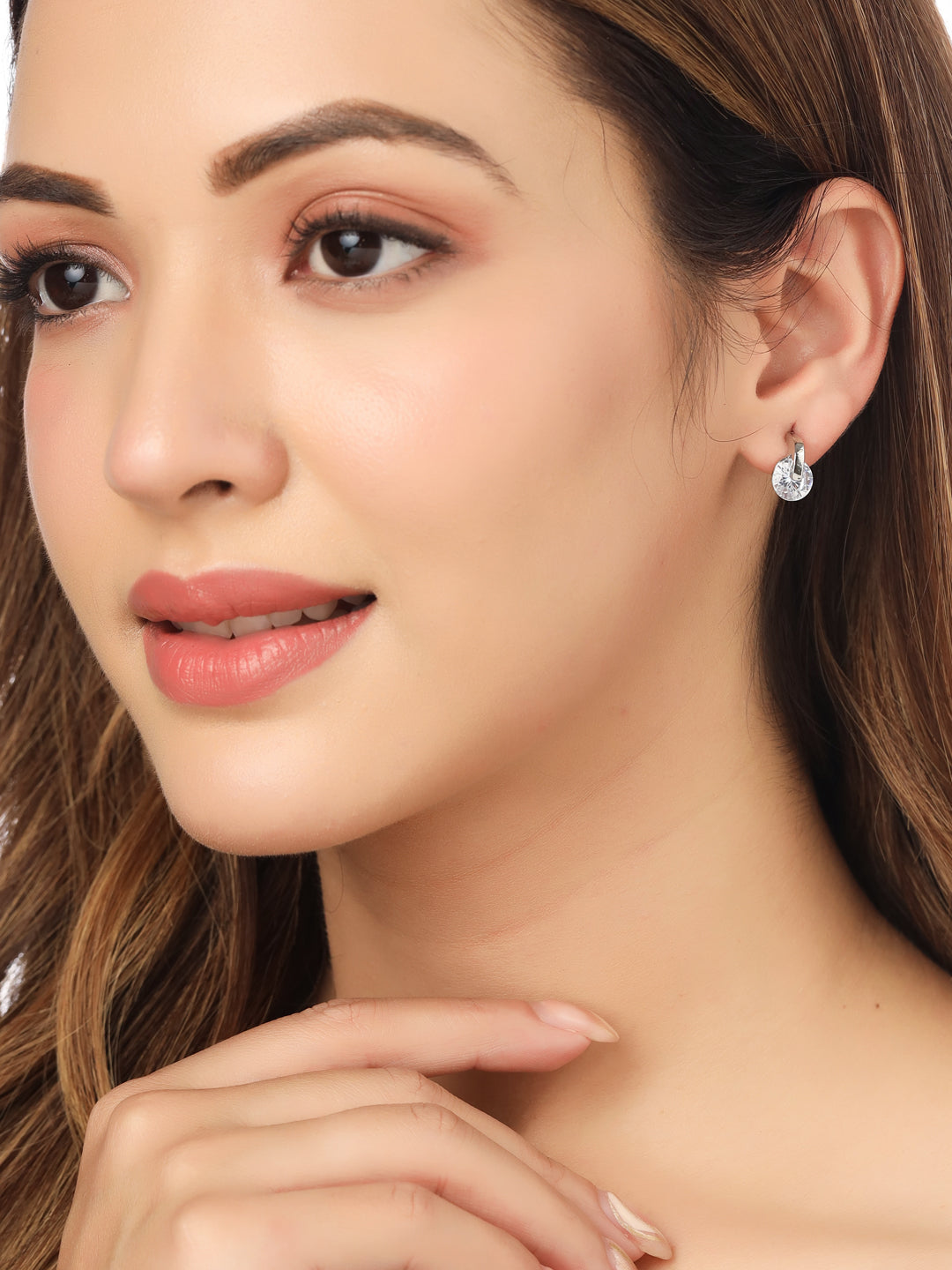 Women's CZ Studded Studs Earrings