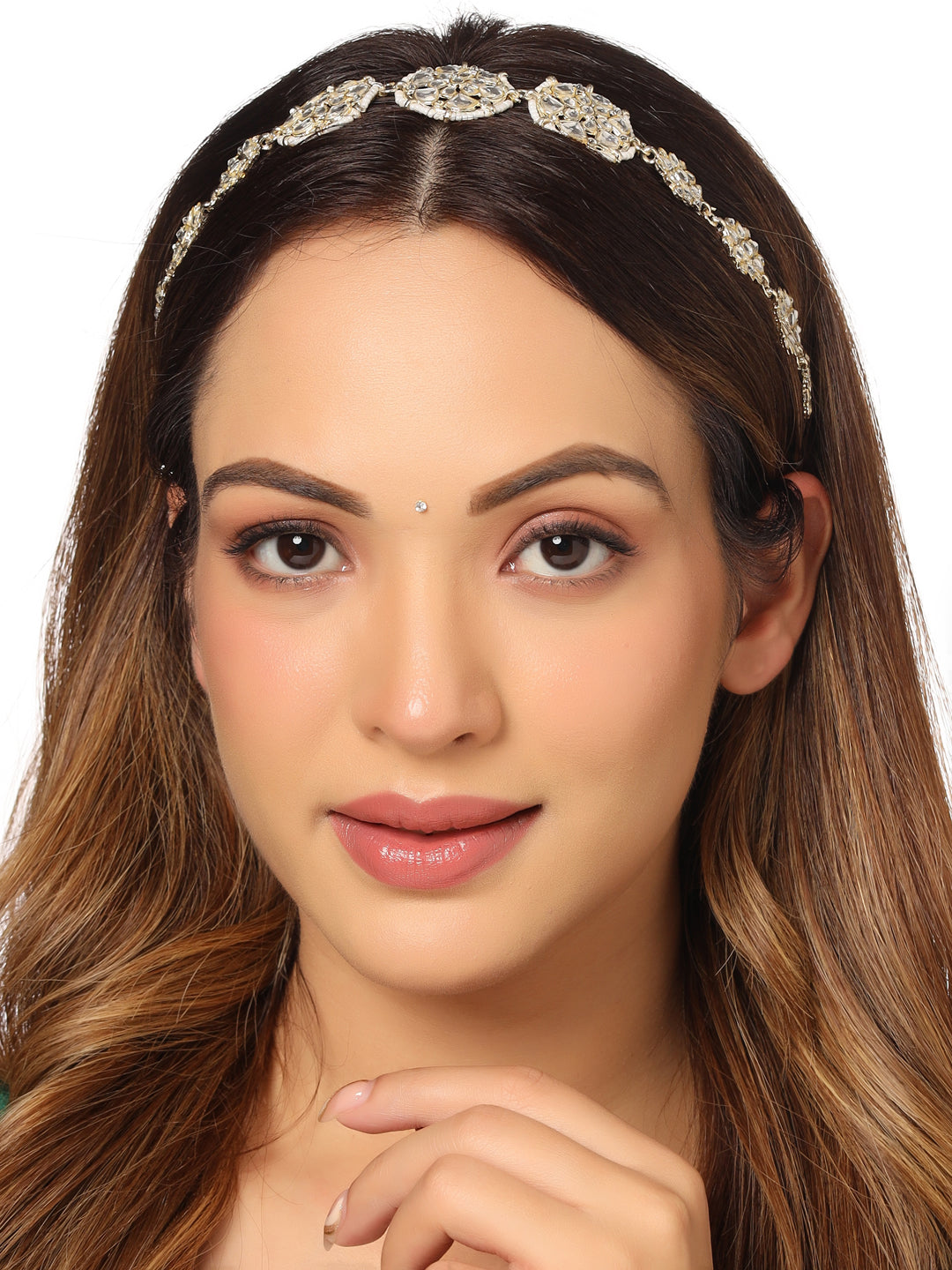 Women's Gold-Plated Traditional Trending Matha Patti