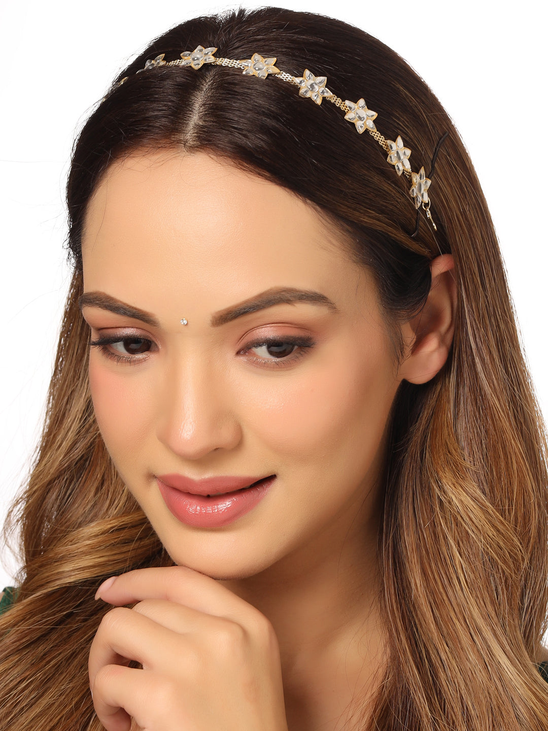 Women's Gold-Plated Traditional Trending Matha Patti