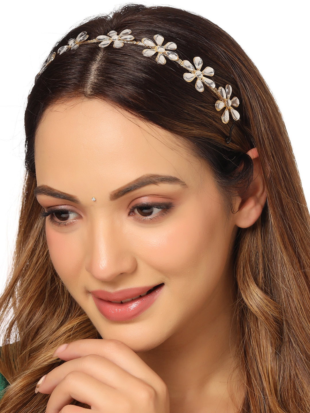 Women's Gold-Plated Traditional Trending Matha Patti