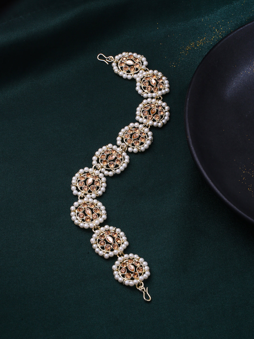 Women's Gold-Plated Traditional Trending Matha Patti