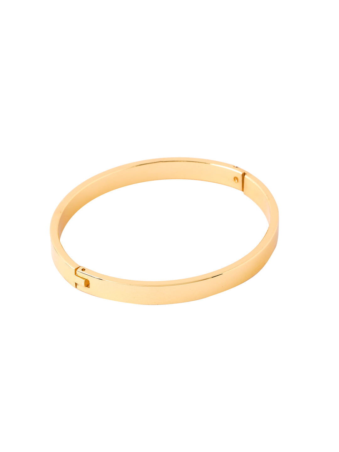 Men's Gold Metal Interlock Kada Bracelet