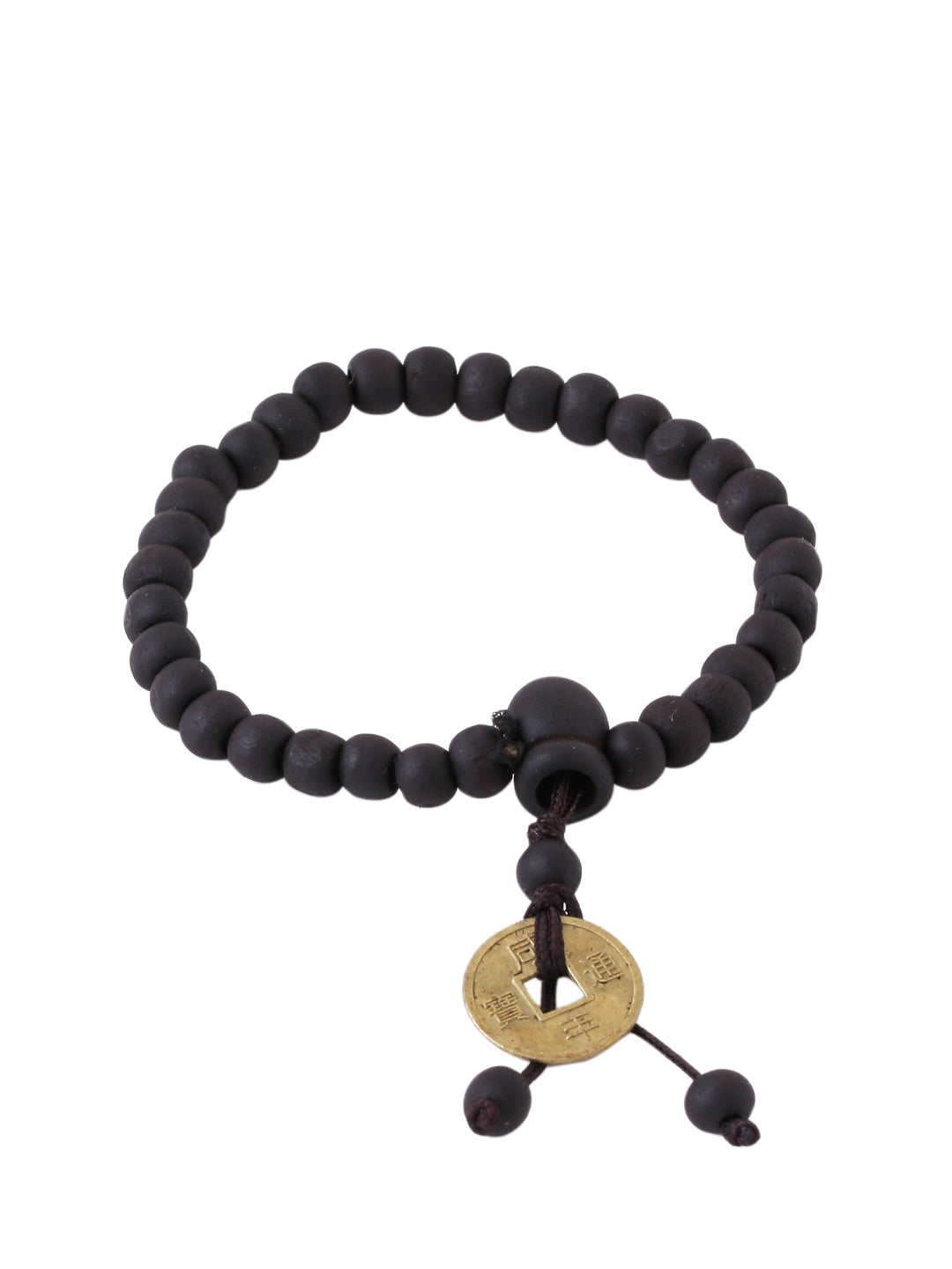 Men's Black Beaded Adjustable Braclet