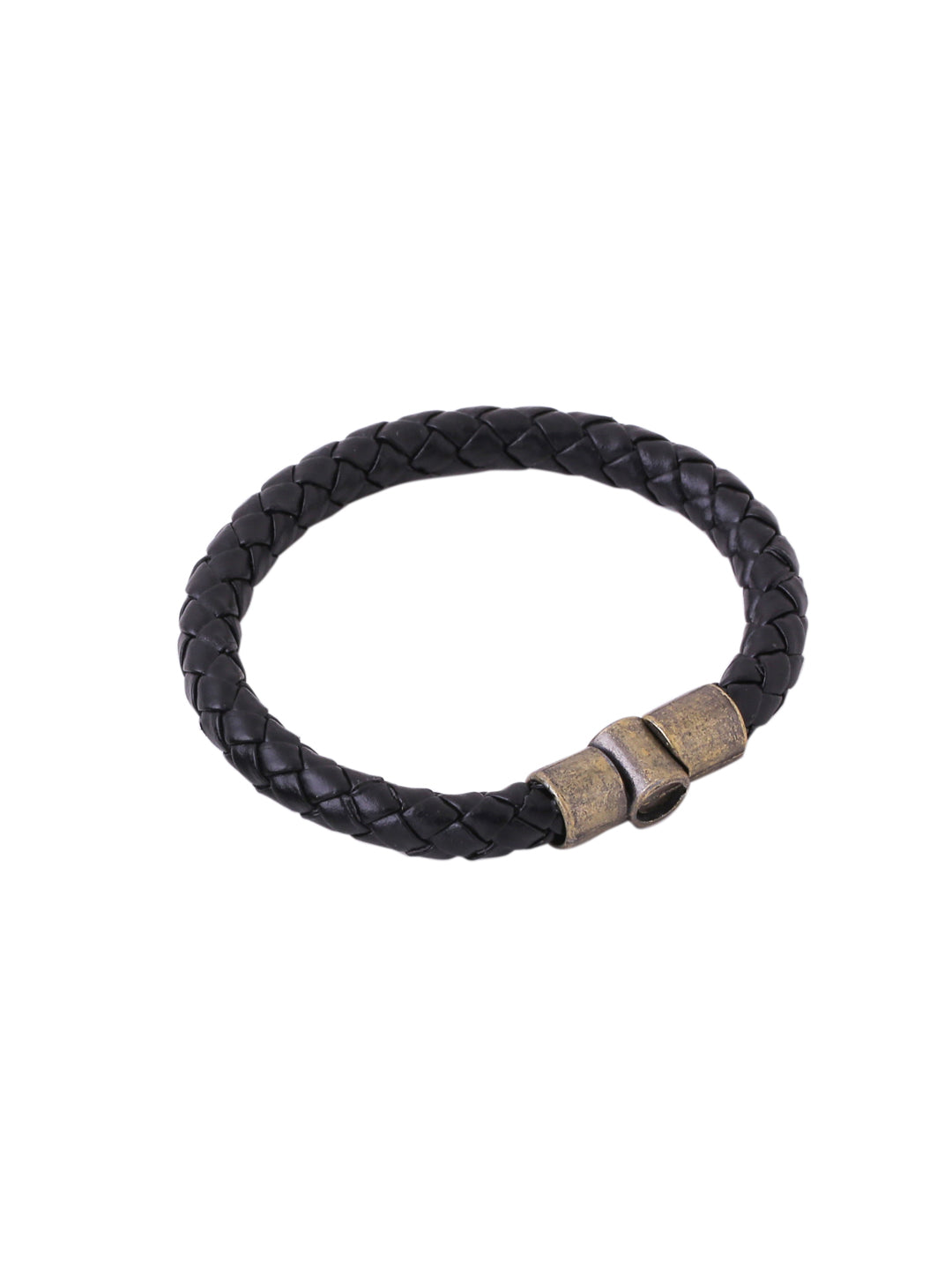 Men's Black leather bracelet