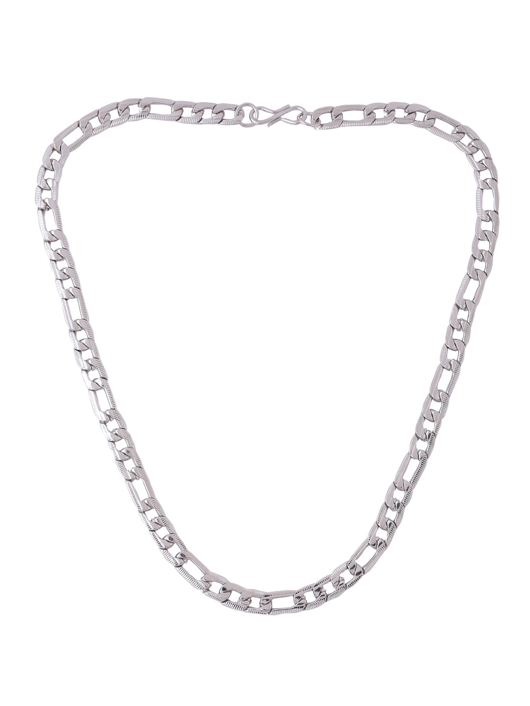 Men's Rhodium-Plated Stainless Steel Bohemian Chain