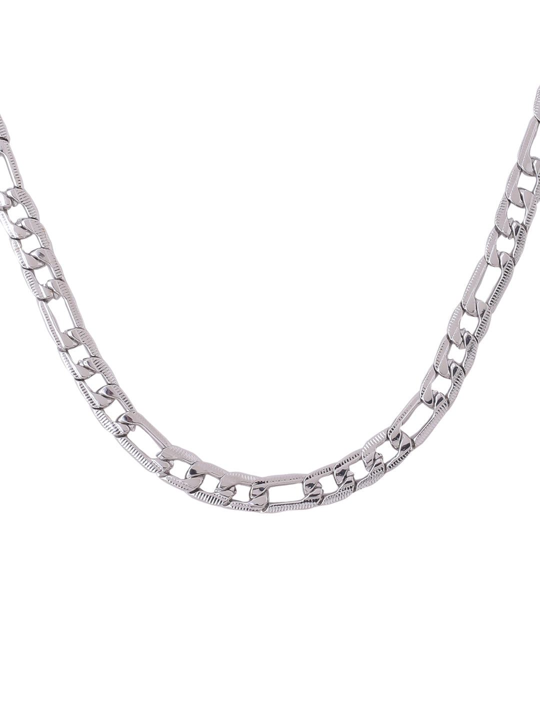 Men's Rhodium-Plated Stainless Steel Bohemian Chain