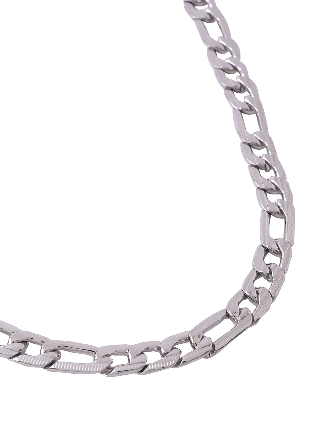 Men's Rhodium-Plated Stainless Steel Bohemian Chain