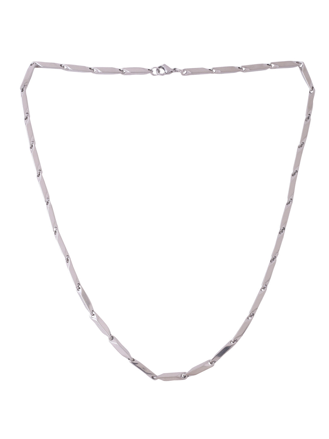 Men's Rhodium-Plated Stainless Steel Bohemian Chain